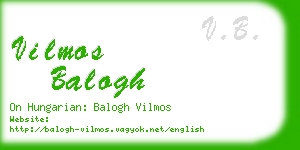 vilmos balogh business card